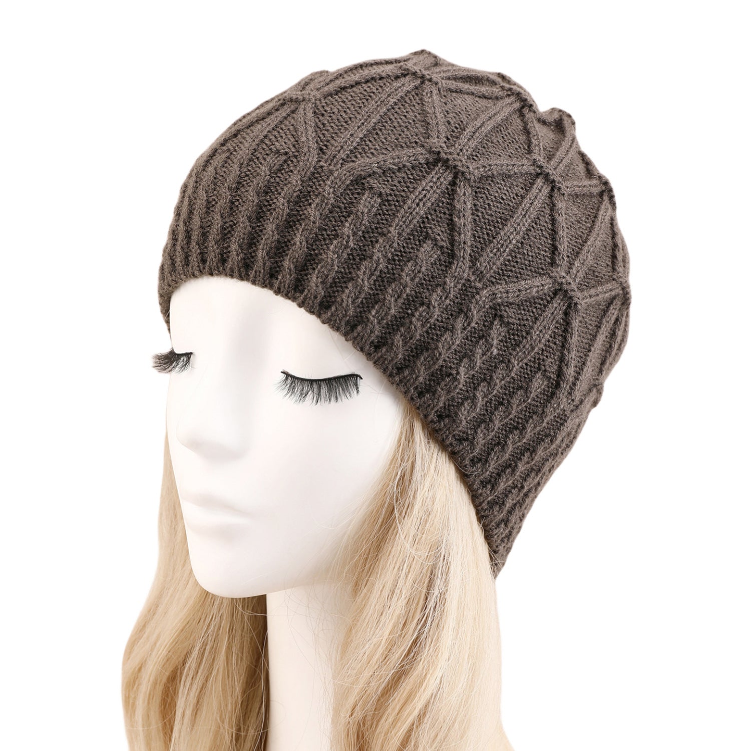 Wholesale Autumn and Winter Hemp Pattern Single Layer Wool Knitted Acrylic Hat